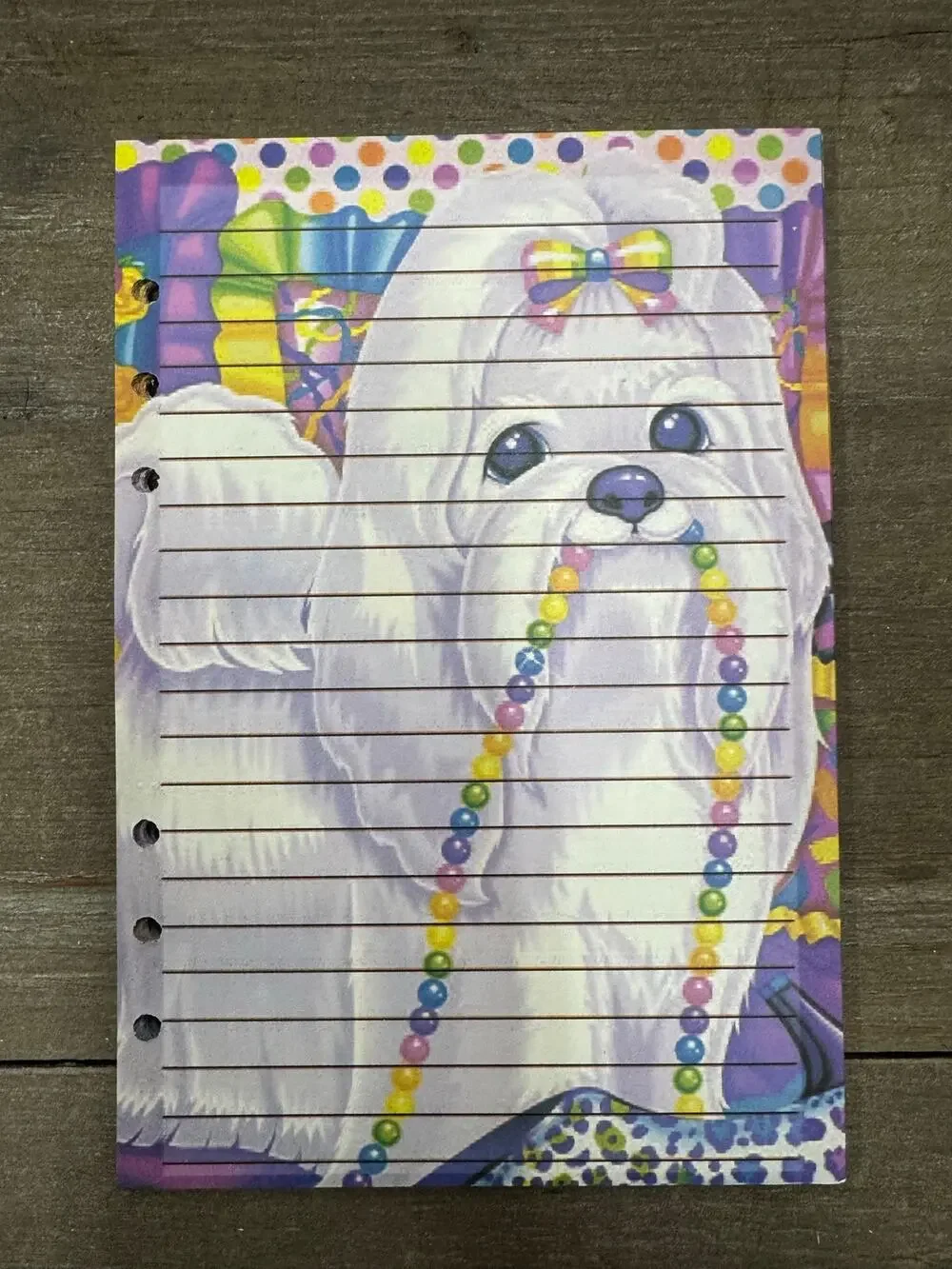 Lisa Frank Dog Size A5 Refill Stationery Paper